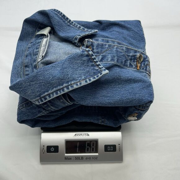 Classic Blues Collection Women's L Denim Jean Jacket Cotton Button Trucker - Picture 16 of 16